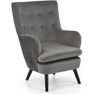 RAVEL - fauteuil - stof - klassiek - 70x100x78 cm - grijs