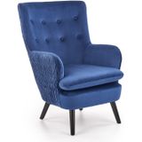 RAVEL - fauteuil - stof - klassiek - 70x100x78 cm - marine