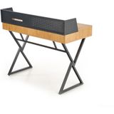 Bureau - modern - opberg vak - 110x90x51 cm - zwart goud