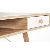 Bureau - met lade - hout - 120x75x60 cm - wit