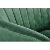 Eetkamerstoel - fluwelen stof - 58x80x53 cm - groen