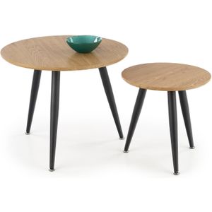 MENTONA - salontafels - set van 2 - rond - MDF hout