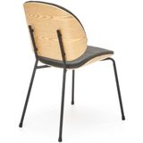 Eettafel stoel - stof - 47x81x57 cm - donkergrijs