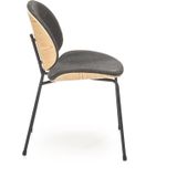 Eettafel stoel - stof - 47x81x57 cm - donkergrijs