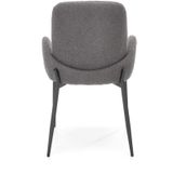 Eettafel stoel - bouclé stof - 58x89x58 cm - grijs
