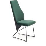 Eettafel stoel - fluwelen stof - 44x96x63 cm - groen