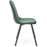 Eettafel stoel -  fluwelen stof -  45x82x57 cm - groen