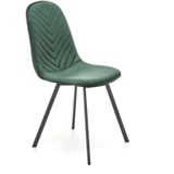 Eettafel stoel -  fluwelen stof -  45x82x57 cm - groen