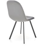 Eettafel stoel -  fluwelen stof -  45x82x57 cm - grijs