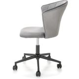 PASCO - bureaustoel - fluwelen stof - 55x 77 - 87x61 cm - grijs