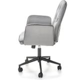TIROL - bureaustoel - fluwelen stof - grijs - 65x90-100x63 cm