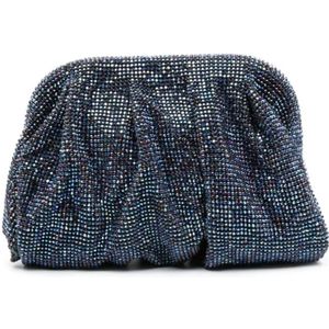 Benedetta Bruzziches, Sprankelende Venus La Petite Clutch in Boyfriend Denim Blauw, Dames, Maat:ONE Size