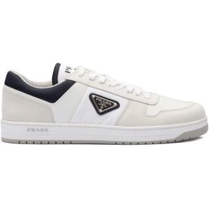 Prada Downtown Re-Nylon Lage Sneakers , White , Heren , Maat: 40 EU