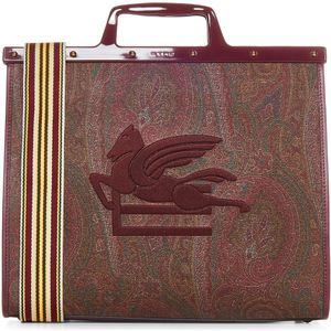 Etro, Rode Tas met Recyclebare Plastic Handvatten Rood, Dames, Maat:ONE Size