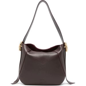 Lanvin Bordeaux Leren Melodie Hobo Tas , Red , Dames , Maat: ONE Size