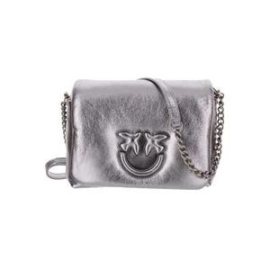 Pinko Love Birds Leren Tas , Gray , Dames , Maat: ONE Size