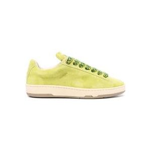 Lanvin Suede Gewatteerde Sneakers , Green , Heren , Maat: 43 EU