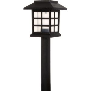 Intratuin solar staande lamp grijs 8,5 x 8,5 x 37,5 cm 4 stuks