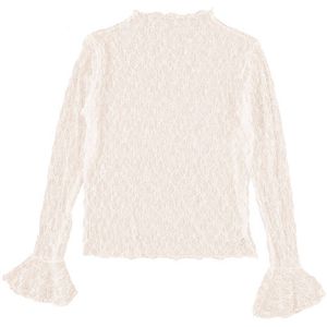 Top - 24219 - Lange Mouw - Turquoise - Kant