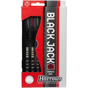 Harrows darts black jack steeltip dartpijlen in de kleur zwart.