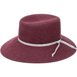 Maison Michel, Accessoires, Dames, Rood, S, Elegante en verfijnde bordeauxrode vilten hoed