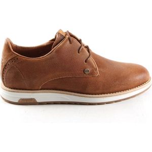 Heren Veterschoenen Rehab Nolan Perfo 5400 Dark Cognac Groen