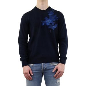 Crewneck Embroidery Heren Blauw