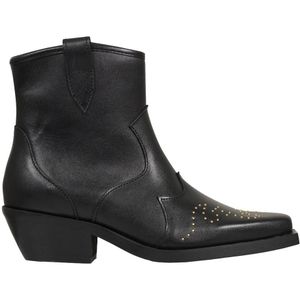 DWRS - Wenen - Enkellaarsje - Zwart - Leer