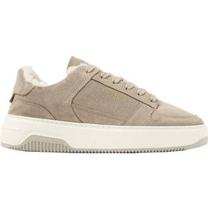 Nubikk - Basket Teddy - Sneakers - Beige - Leer - Vetersluiting