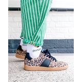 Dwrs - Sneakers - Bruin - Suède/Leer - Luipaardprint - Vetersluiting