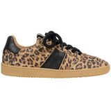 Dwrs - Sneakers - Bruin - Suède/Leer - Luipaardprint - Vetersluiting