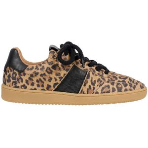 Dwrs - Sneakers - Bruin - Suède/Leer - Luipaardprint - Vetersluiting