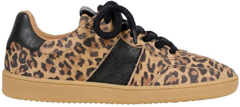 Dwrs - Sneakers - Bruin - Suède/Leer - Luipaardprint - Vetersluiting