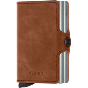Twinwallet Vintage TV Cognac Silver