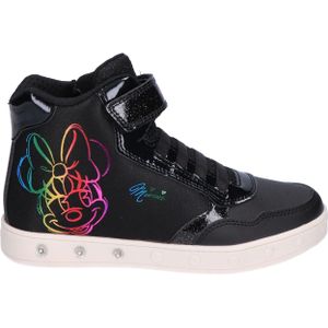 Geox - Skylin Junior - Hoge Sneaker - Zwart - Minnie Mouse Print