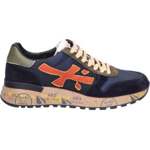Premiata - Mick Men 6419 - Lage Sneaker - Blauw Rood