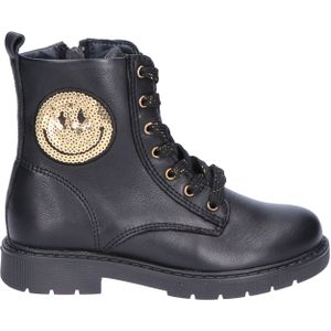 Kipling - Evita 1A - Biker Boot - Zwart - Leren Laars met Lovertjes-Smiley