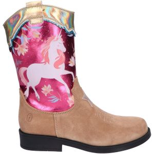 Shoesme - NW24W010 - Cowboylaarzen - Metallic-Roze - Unicorn Design