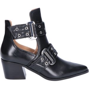 Steve Madden - Grazia - Enkellaarsjes - Zwart - Leren Laars met Spitse Leest