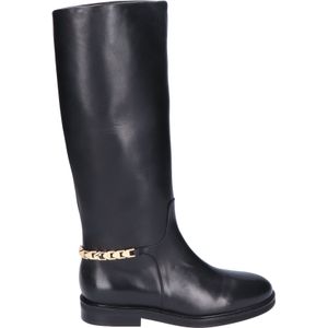 Toral - Gina Chain - Lange Laars - Zwart - Met Goudkleurige Ketting - 39 cm Schacht