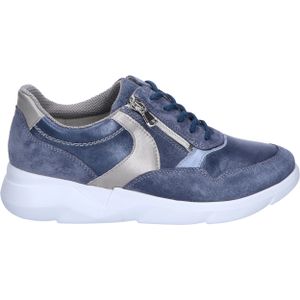 Waldlaufer 668001 - Veterschoen - Blue - K-Wijdte - Suede en Metallickleurig Leer