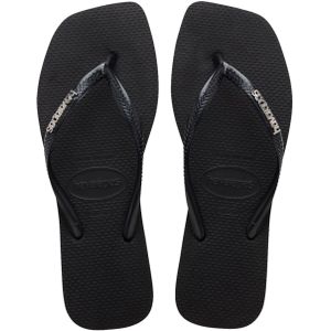 Havaianas - Square Logo Metallic - Slipper - Metallic Black Silver