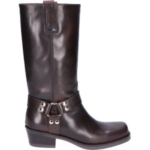 Julie Dee - IV066 - Biker Boot - Bruin - Leren Laars
