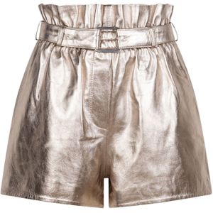 Ibana - Semmi Metallic - Korte Broeken - Champagne - High Waist Fit
