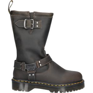 Dr. Martens - Anistone Hidam - Biker Boot - Charcoal Grey Burnish
