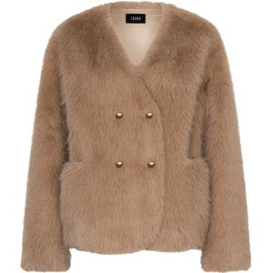 Ibana - Cierra - Faux Fur Jas - Taupe