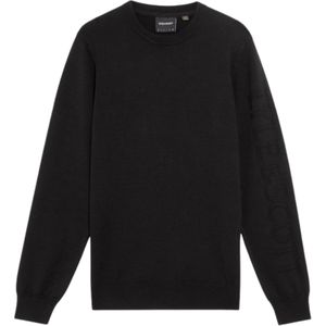 Lyle and Scott - Mesh Crew Neck - Trui - Zwart