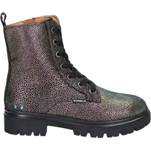 Bunnies - Saar Sterk - Veterboot - Paars - Metallic Leer