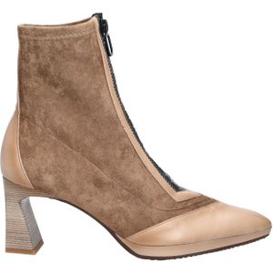 Hispanitas - HI254186 - Enkellaarsjes - Beige - Spitse Leest - 7 cm Hakhoogte