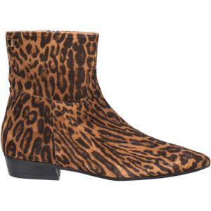 Toral - Belinda - Enkellaarsje - Bruin - Hoogwaardig Suede - Leopard Print